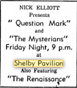 Shelby Pavilion - THE MYSTERIANS 1969
